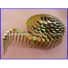 Hot Sale Yellow Galvanized Coated Coil Roofing Nail